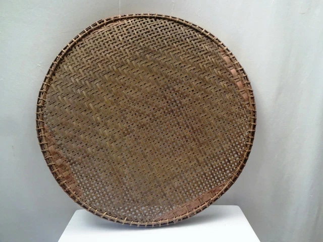 Antique Burmese Cane Sieve Farmhouse Kitchen Utensil Grain Sifter Collectibles " 5