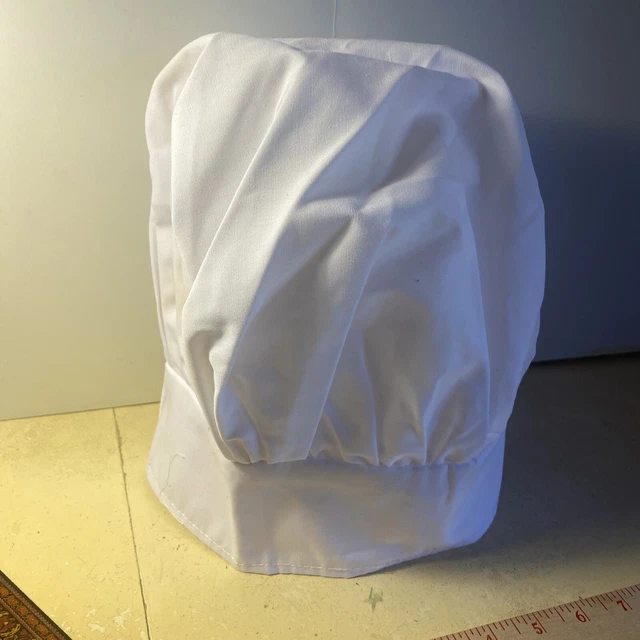 2 Happy Chef Uniforms Hat Cooking Kitchen Chef White Adjustable Toque