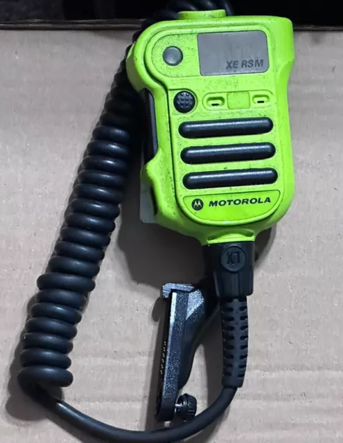 Motorola Neon Green HIGH IMPACT Remote Radio Lapel Mic XE RSM APX6000 APX7000