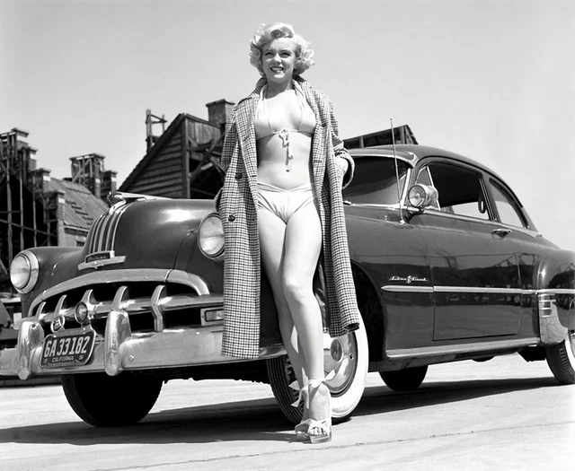 MARILYN MONROE  1950 SWIMSUIT SHOWCAR BEAUTY  (1) RARE 4x6 GalleryQuality PHOTO