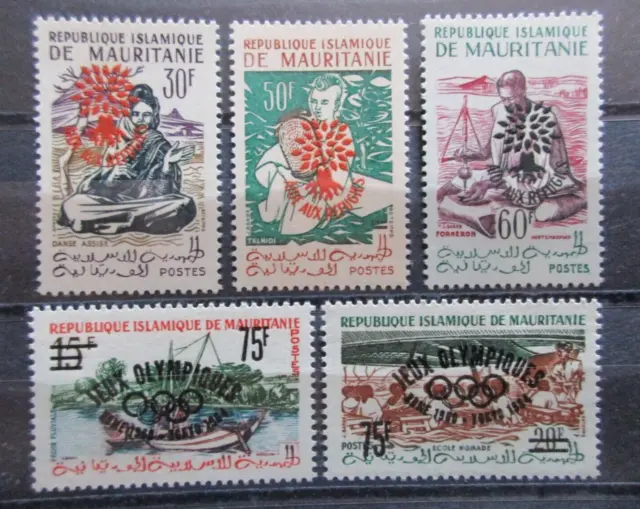 MAURITANIE timbre N° 154 A B E F G neuf ** signés cote 75 € en TBE lot JU186 87