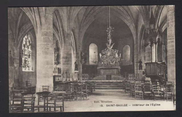 SAINT-SAULGE (58) INTERIEUR de l' EGLISE Période début 1900