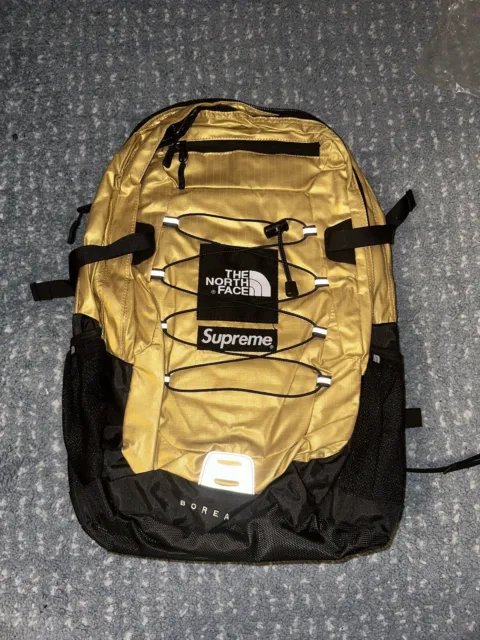 Supreme x The North Face Borealis Metallic Gold Backpack