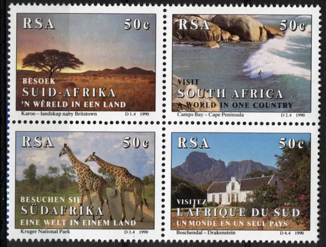 South Africa 1990, Tourism block set MNH, Mi 804-07