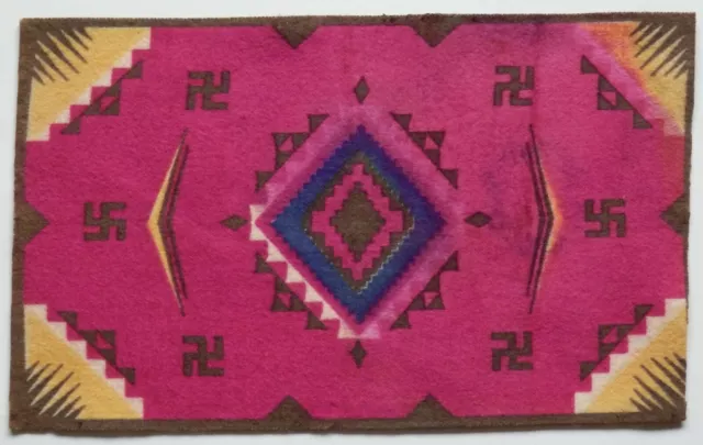 WHIRLING LOG SWASTIKA Cigar Felt Flannel 1908 American Tobacco 8 1/2'' x 5 1/4''