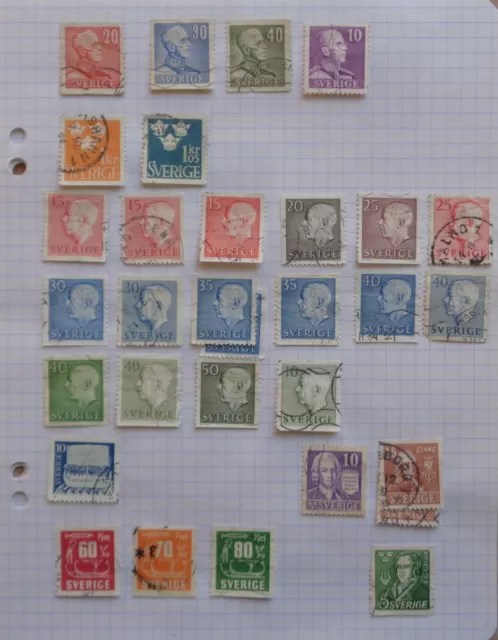 Suède, collection de timbres sur feuilles 3