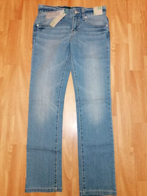 Nuovi jeans da bambina Benetton slim fitn skinny fit blu taglia 150 XL Sretch 2
