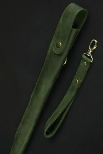 Grün Spazierstock Schutz Tasche für Aufbewahrung Gehen Stock Case Leder Geschenk
