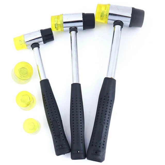 Marteau en plastique 25/30/35mm, maillet en caoutchouc, marteau antiparasitaire