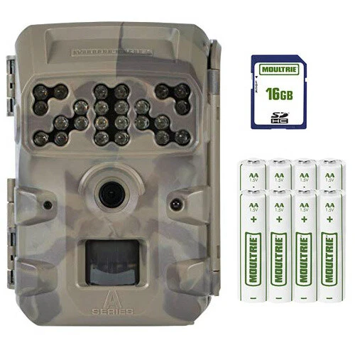 Moultrie A-700i Scouting Trail Cam Deer Security Camera 14MP Batteries + SD Card