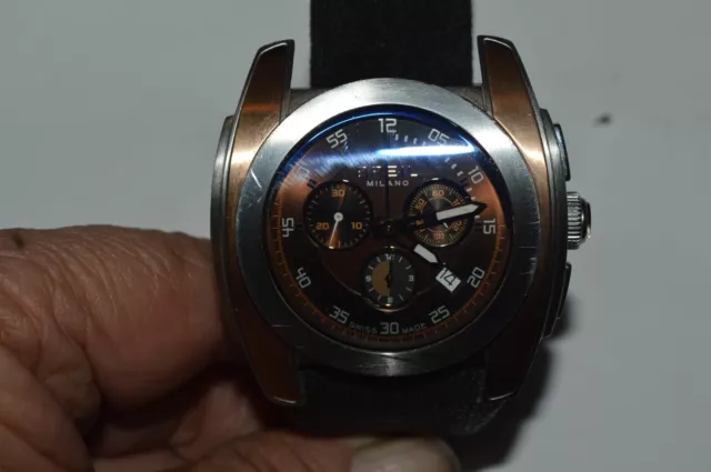 BREIL MILANO BW0380 Watch Quartz Gents 47mm Chrono Tested Works Fine 169.99 PicClick