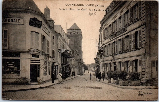 58 COSNE SUR LOIRE - Grand hotel du cerf, rue saint  jacques.