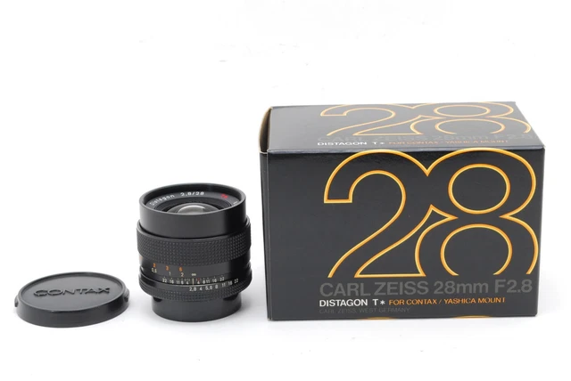 【MINT- BOXED】Contax Carl Zeiss Distagon T* 28mm f/2.8 AEJ CY Mount From JAPAN