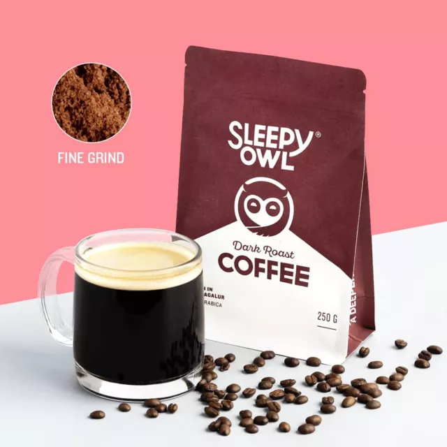 Sleepy Owl Foncé Rôti Sol Café 250gm Paquet 2