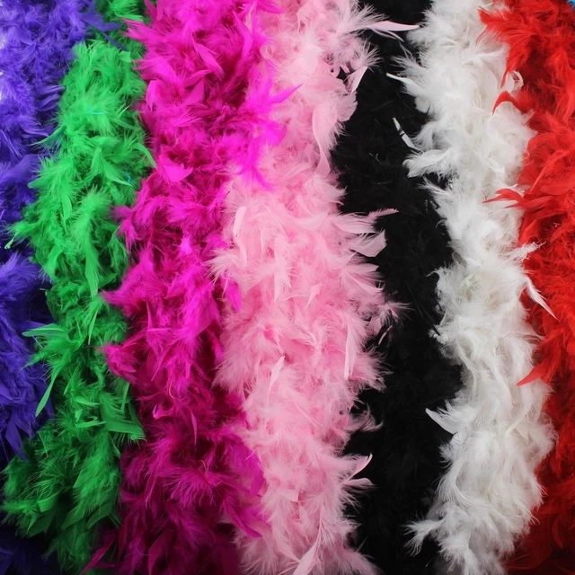 2M FEATHER BOA COSTUME ACCESSORY FANCY DRESS BURLESQUE Easter Sunday 15 GOLOUR £5.95 PicClick UK