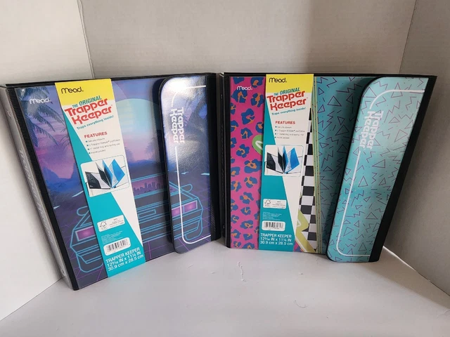 Trapper Keeper Binder Portfolio Folder Mead Retro LOT