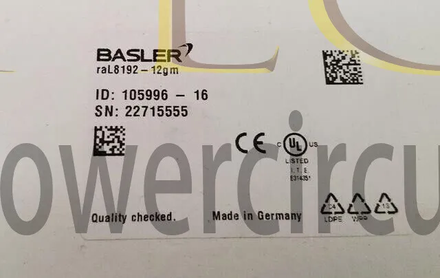 Basler raL8192-12gm industrial camera by UPS Fast Shipping.