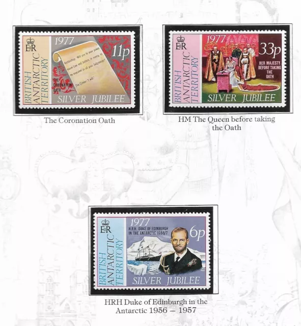 British Antarctic Territory Queen Elizabeth  Silver Jubilee 1977 Set  Ref 4423