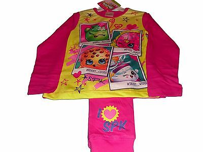 Girls New Shopkins Shoppies Cotton Pink Pyjamas Sleepwear (Sublimation)