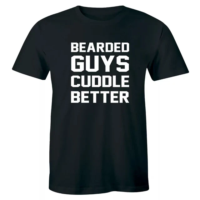 BEARDED GUYS CUDDLE Better Funny TShirt Cute Boyfriend Valentines Day