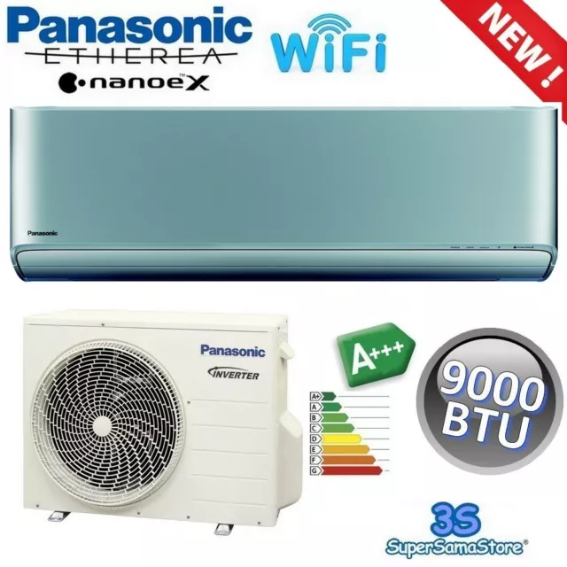 3S Climatiseur Panasonic Etherea Z Series 9000 Btu Argent A+++ R32 Nanoex Wifi