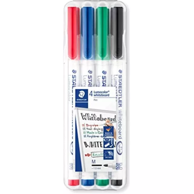 Staedtler Lumocolor Drywipe Whiteboard Markers All Colours & Tip Sizes
