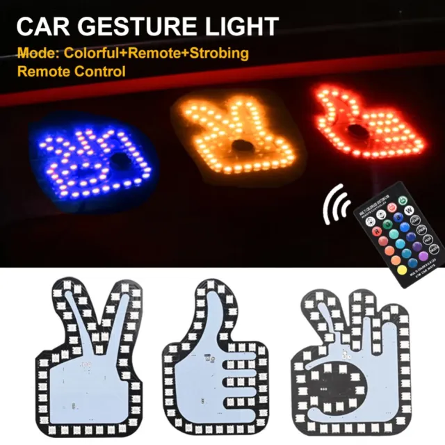 FUNNY CAR FINGER Light With Remote Control,Road Signs, Middle