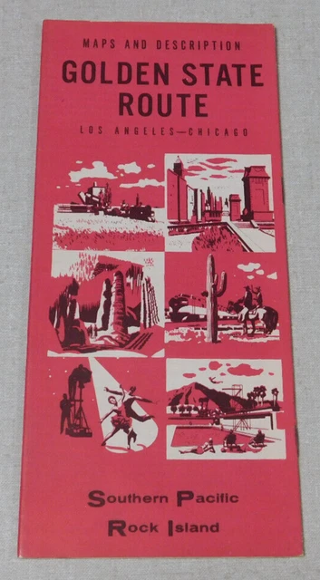 Southern Pacific Rock Island railroad description map Golden State Route