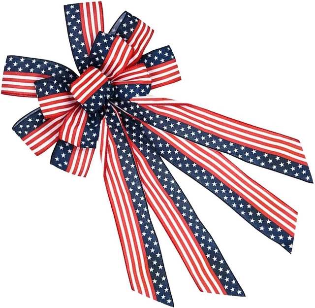 44.4th July Beads Garland | Rustic Farmhouse American Flag Pattern Wall Decor