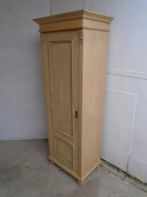 A Narrow 1 Door Antique/Old Pine Multi Functional Storage Cupboard to Wax/Paint