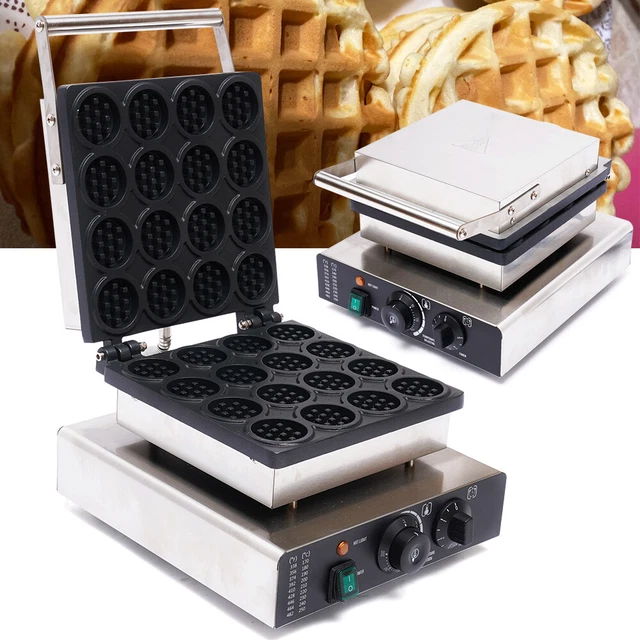 16 GRIDS ELECTRIC Mini Round Waffle Maker Commercial Nonstick Waffle