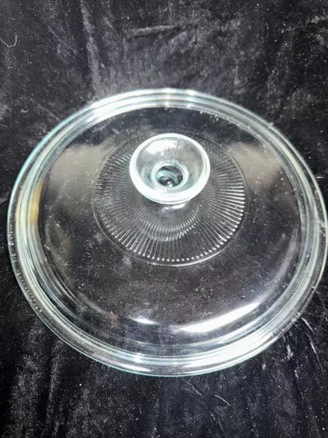 PYREX G1C Round Clear Glass Replacement Ribbed Lid PYREX- 8.75"