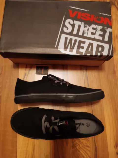 VISION Street Wear Optic 13 BLACK Skateboard Schuhe Größe 44,5 (11) NEU