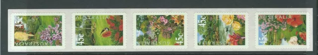 Australia 2000 Jardines Tira De 5 Autoadhesivo Nuevo sin Montar, MNH