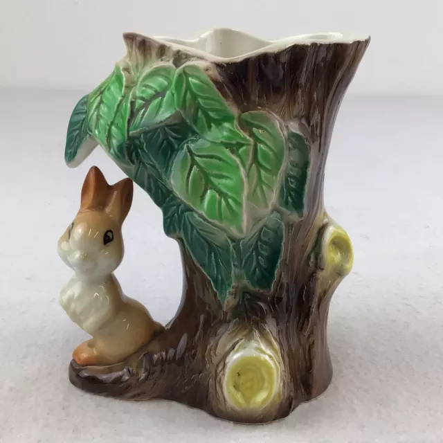Hornsea Pottery Fauna Pair Rabbit 55 Fawn Deer 24 Made In England Tree Leaves 3
