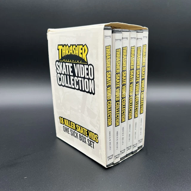スポーツ・フィットネス DVD-BOX Thrasher Skate Video Collection THRASHER SKATE VIDEO Collection DVD Box Set RARE Skateboard 6 DVD