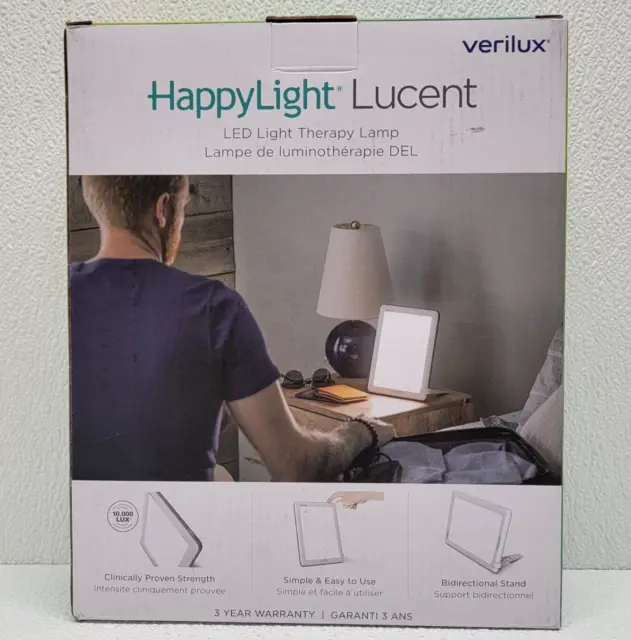 Lámpara blanca de terapia de luz LED brillante Verilux HappyLight VT22WW3