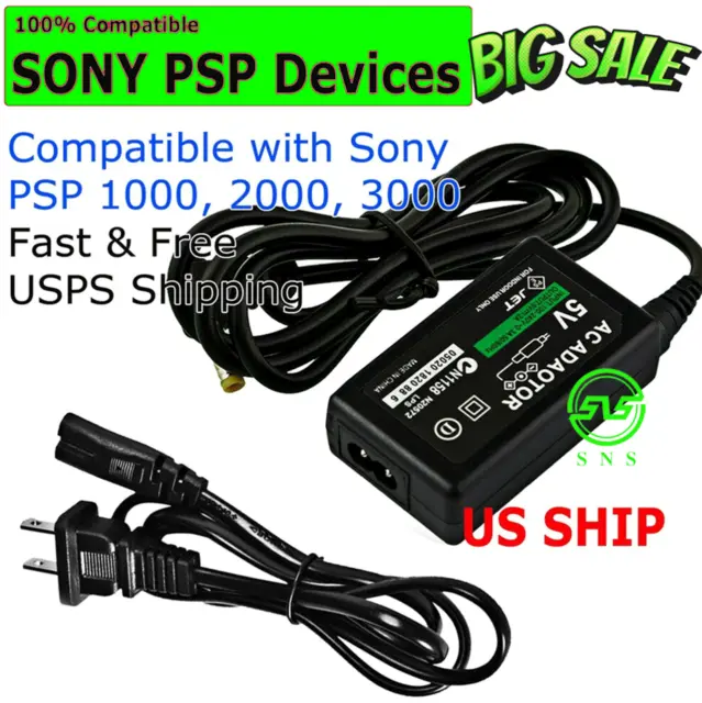 AC Adapter Home Wall Charger Power Supply For SONY PSP 1000 2000 3000 Slim Lite