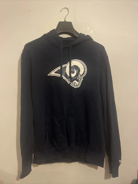 Mens NFL Los Angeles Rams Hoodie Size XL Team Apparel New Era Navy Blue Ram Logo