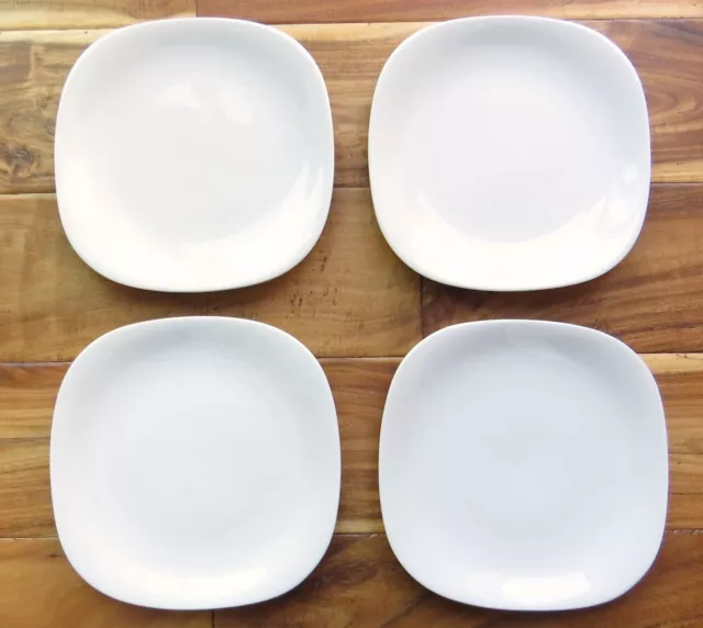 4 Block Langenthal Salad Plate Transition White Square 7 3/8"