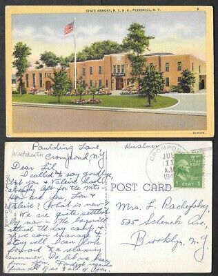 1946 Postcard - Peekskill, New York - State Armory