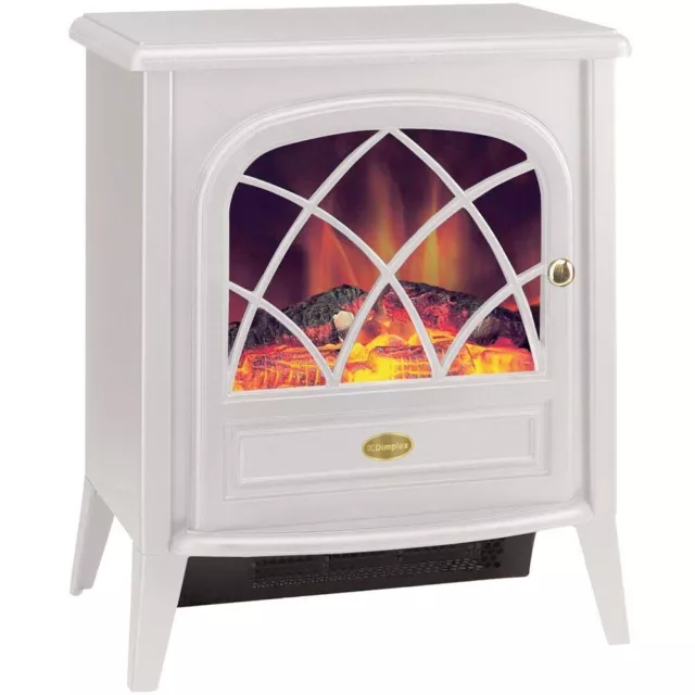 Dimplex 2.0kW Ritz Portable Electric Fire with Optiflame Log Effect in White