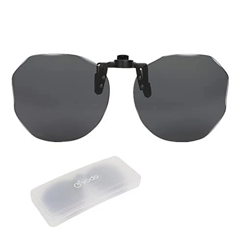 Polarized Flip Up Clip On Sunglasses Over Prescription Glasses For Men Women