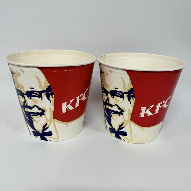 KFC KENTUCKY FRIED Chicken Bucket 1997 BucketHead Lot of 2 Buckets