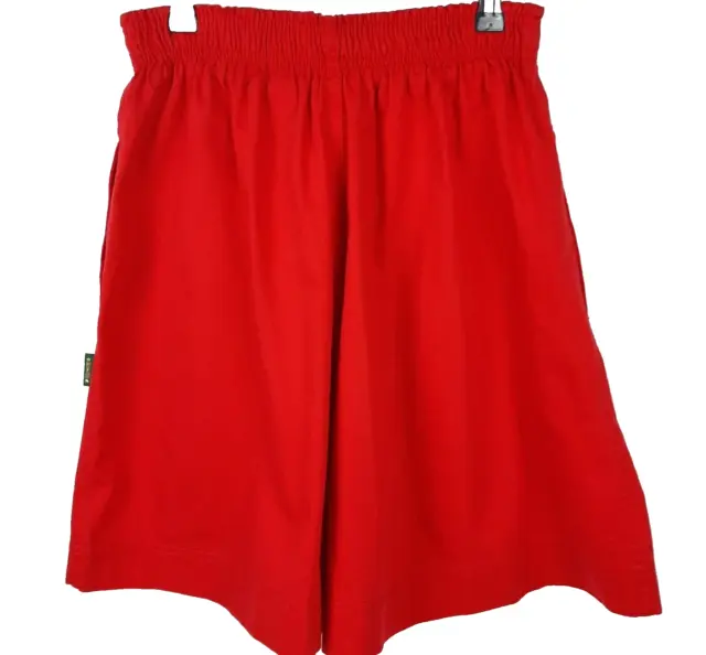Vintage 1980's Gene Ewing Bis 100% Cotton Red Shorts Womens Size Petite