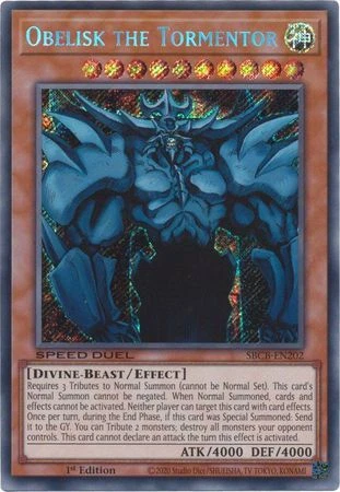 Obelisk the Tormentor - SBCB-EN202 - Secret Rare 1st Edition Near Mint 8PL