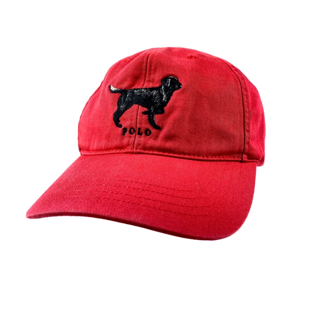 Vintage Polo Sport Ralph Lauren Strap Back Hat Embroidered Red Lab Retriever Dog Vintage Polo Sport Ralph Lauren Strap Back Hat Embroidered Red Lab Retriever Dog