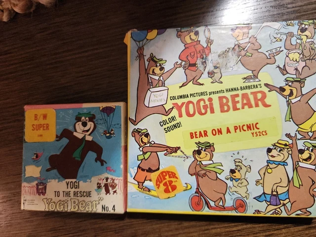 YOGI BEAR Bear On A Picnic   SUPER 8 COLOUR SOUND 8MM CINE FILM 200FT RARE + 1
