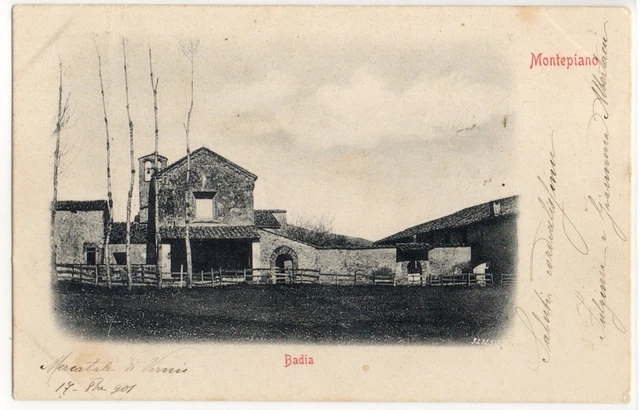 Montepiano - Badia - Viaggiata 1901 - (vedi descrizione)