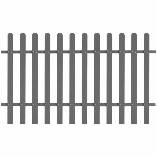 Garden Fence Panel Barrier WPC Picket Fence Grey Decor 200 x 120 K3T4